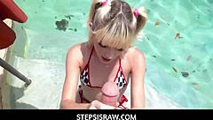 Tiny Blonde Teen Fucked Outdoors In Pov By Chad Alva With Blowjob And Handjob