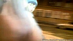 Oh man, I just found this hot new cock to ride, Teeny Nessa Shine says as she bends over for doggystyle pounding and cumshot.