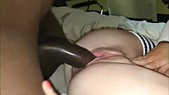 Cheating wife takes big black cock in close up interracial creampie orgasm.