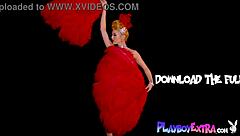 Why is this skinny big boobed blonde milf Miranda shining in slutty burlesque?