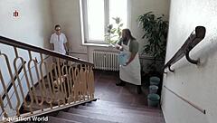 You lazy maid, time for rough humiliation training and spanking!