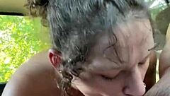 Why does this pretty hooker suck cock and spit cum in the car?