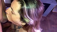 Second part of choking on rich cum from his massive verga