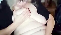 Hot mature milf feels overwhelming passion as she masturbates to a powerful orgasm with big natural tits