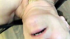 Cum Floods Her Mouth During Intense Homemade Threesome Action With Housewife Twist