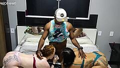 hey, check out these two tight beauties in a wild interracial threesome with big black cock riding and creampie 😏🔥