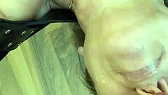 Cum Floods Her Mouth During Intense Homemade Threesome Action With Housewife Twist