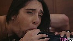 Aria Sloane craves intense rough kinky sex with choking deepthroat doggystyle and submissive gagging