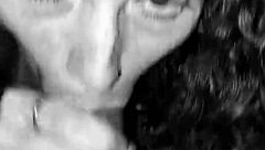 Rhonda BJ queen deepthroats cock and swallows cum from nuts