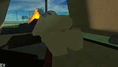 hey, check out this fun session of fucking a fan in roblox style