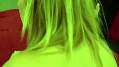 Fifi Foxx teen blonde handjob against wall