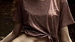 Whoa! Sexy Lingerie Models Pose Barefoot Under Cherry Blossoms!