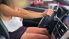 Wife flashes tits and pulls down panties for gas station attendant in public 😈