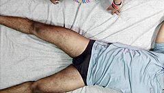 Desi Indian bhabhi, take my big cock, he says as the mature housewife rides tight pussy in homemade amateur creampie action