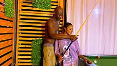 hey, tanzania pornstar fucks nigerian pornstar in snooker style action