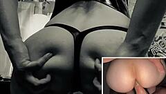 Blonde Babe in Thong Parties on Beach with Monster Cock POV