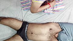 Desi Indian bhabhi, take my big cock, he says as the mature housewife rides tight pussy in homemade amateur creampie action