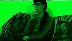 Beth kinky sexy goth domina smoking in green light pt1 hd.