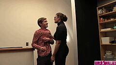 hot milf dry humps shy virgin in femdom style with intense passion and control