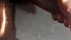 i feel so aroused watching this black amateur in shower solo masturbation session