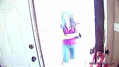 This big dicked guy just got his dick jerked off by a hot brunette