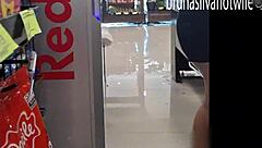 Hey, filming that hot blonde at the market in Brazil