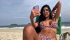 teen takes big black cock in public beach chat