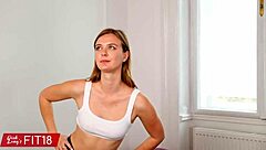 Conversational-Emoji Skinny American girl Stella Sedona with small cute tits wants to fuck foreign gym owner with huge cock 😍