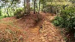 ai, me fode no meio da floresta sem camisinha! - yenifer chacon implora enquanto soldierhugecock enche sua vagina rosa de porra