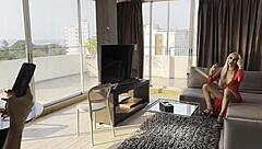 Stylish Horny Ladyboy With Big Cock In Red Fucks Client Candy Hard In Anal Doggystyle Domination