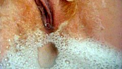 Annie Body Bath Monster Comfy Bubbles with Mature Milf Fingering Hairy Pussy in Close-Up Solo