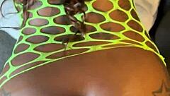 Stripper shows up unexpectedly but ends up sucking and riding big black cock wildly.