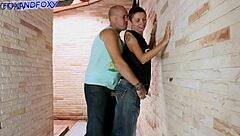 Does This Photoshoot Turn into Hot Outdoor Sex with Tight Teen Swallowing Cum in Alley?