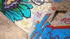 Sexy couple enjoys outdoor riding with cumshot facial on ibiza public beach