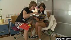 Dagfs Petite Brunette Teen Skips Homework For Bent Over Doggystyle Anal Assfucking With Blowjob