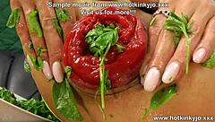 Slippery extreme green leafs anal insertions prolapse