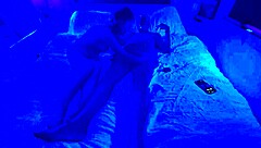 our bedroom experiment with ultraviolet light and handjob fun