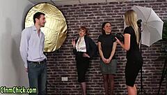 Why does this CFNM redhead domina love mocking and humiliating with handjob control?