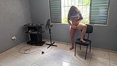 Caught My Neighbor Watching And Gave A Show Playing With My Pussy!