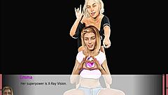 in this casual tale two girls start as lesbian superheroes sharing kisses in their couple adventure episode one