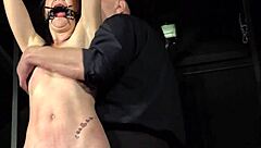 Amateur BDSM session features WHIPPING and SPANKING of tied slave girl Lolani in private garage torment.