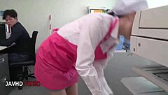 i'm chihiro akino giving a hardcore blowjob leading to creampie in the office