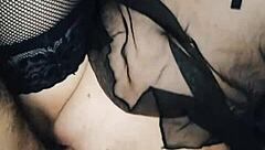 Graceful Sex with Beautiful Slender MILF in Fishnet Stockings POV