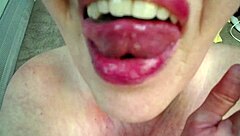 suggestive curvy babe teases with dildo fucking and wet pussy kisses in retro style