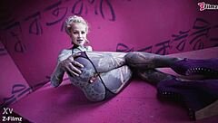 why not dive into goth punk solo anal play with buttplug collection, fingering, and massive gapes?