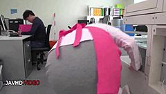 i'm chihiro akino giving a hardcore blowjob leading to creampie in the office