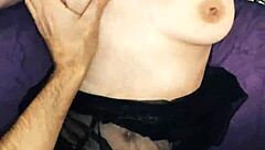 Graceful Sex with Beautiful Slender MILF in Fishnet Stockings POV