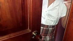 An 18-year-old meets her perverted teacher in a cheap motel to pass the course. They engage in tight cowgirl riding and passionate missionary sex with creampie finish.