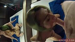 Thai Shemale Patty Delivers Intense POV Blowjob In Handcuffs