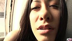 hey, check out this hot asian milf kaede kuroki devouring two cocks in a wild hairy pussy creampie threesome